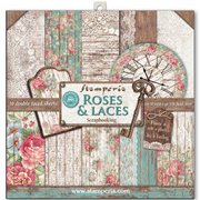 STAMPERIA - ROSES AND LACE 12" X 12"PAPERPACK SSBL25